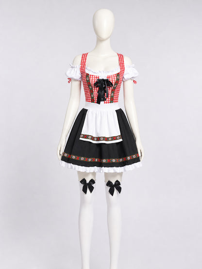 Historical national costume with apron and full skirt Costumes detail