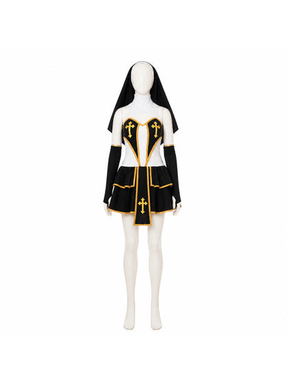 Clergyman Costume with Gold Cross Costumes detail