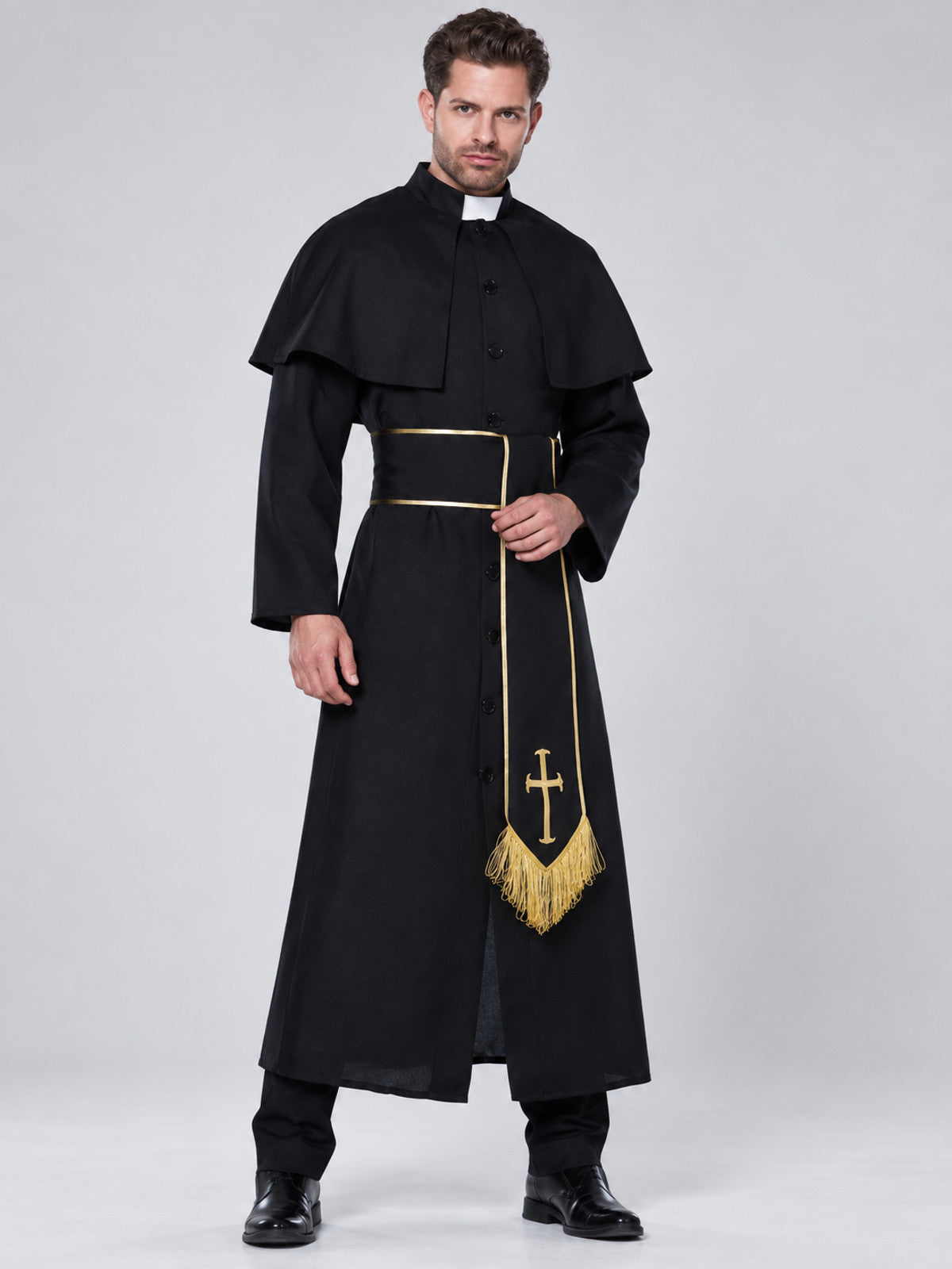 Adult Priest Costume with Cross