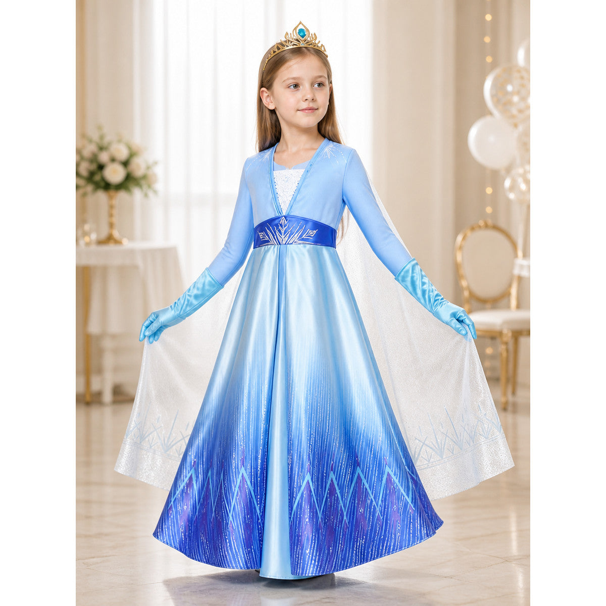 Snow Queen Costume for Halloween and Cosplay lifestyle view