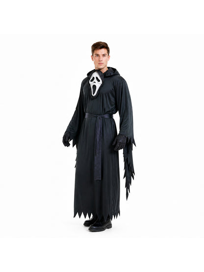 Hooded Ghost Costume with Mask for Halloween Costume Masks detail