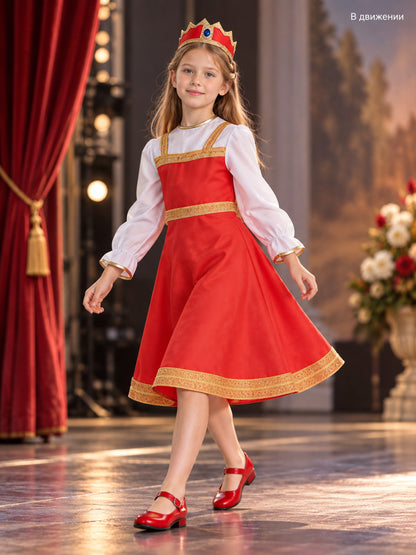 Children’s Carnival Costume in Russian Folk Style lifestyle view