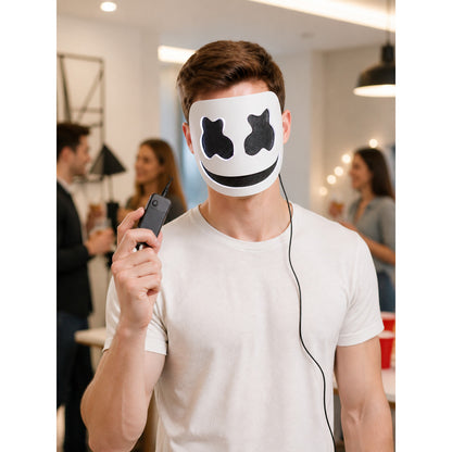 White Glowing Carnival Mask for Halloween and Cosplay lifestyle view