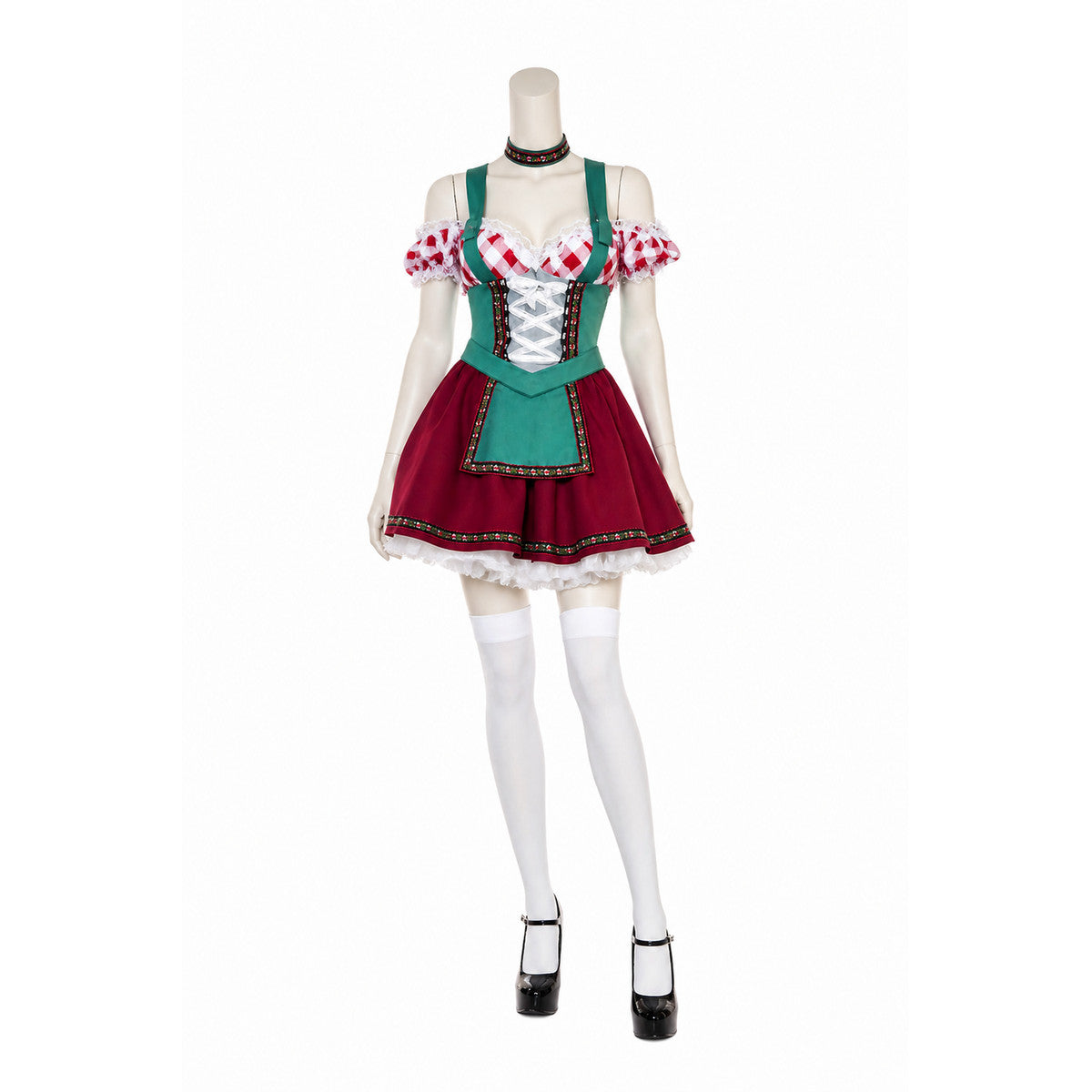 Bavarian-Style Carnival Dress with Lacing