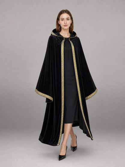 Black Carnival Cloak with Hood and Gold Trim occasion guide
