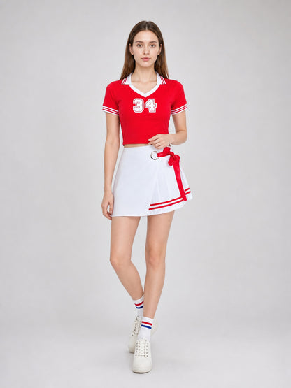 Cheerleading-Style Performance Costume, Top and Skirt