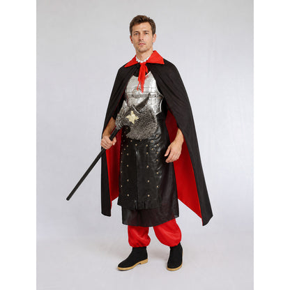 Carnival Costume with Horse Mask, Cape, and Horns Costume Capes detail