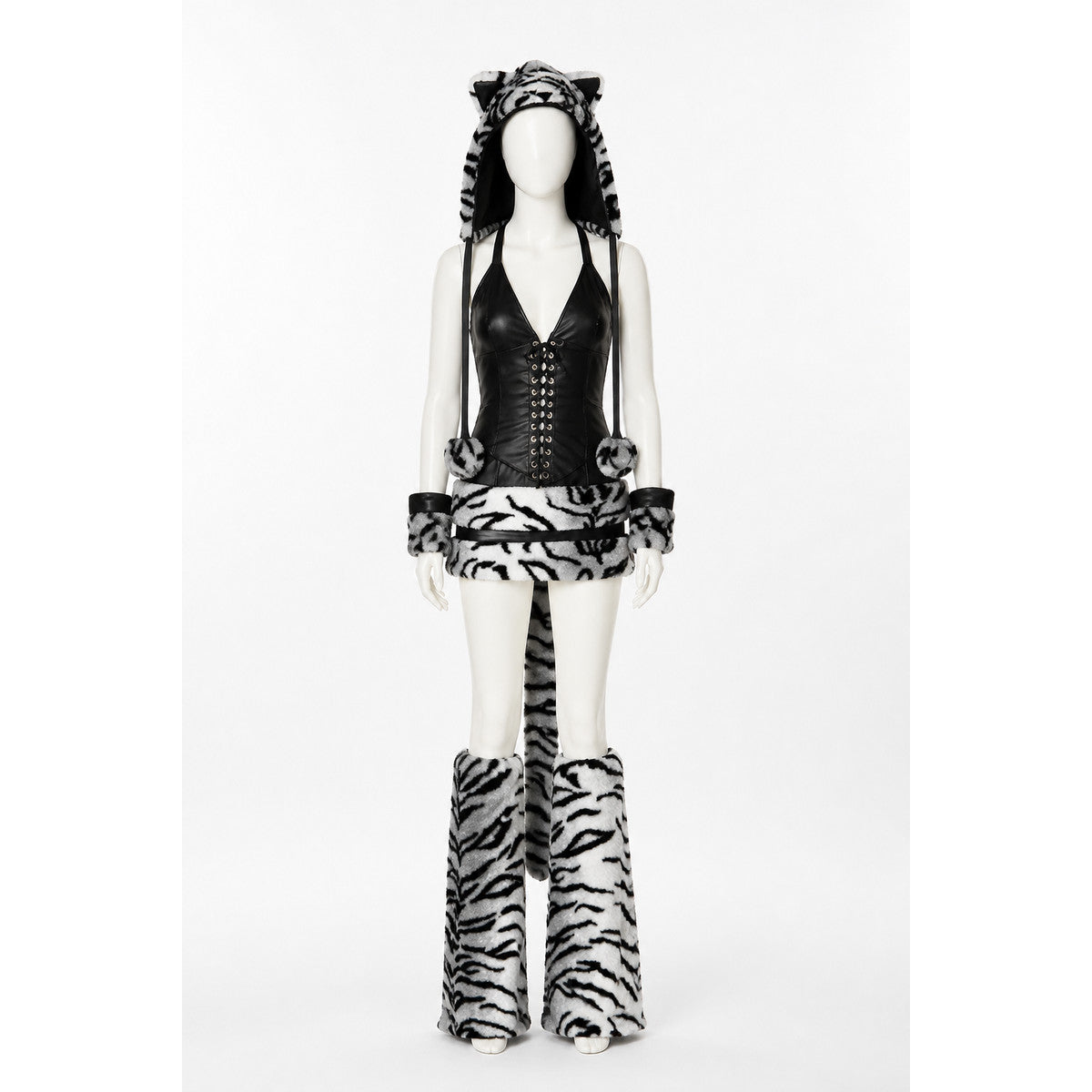 Zebra Costume with Hood and Tail for Parties Costumes detail