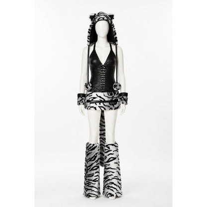 Zebra Costume with Hood and Tail for Parties Costumes detail