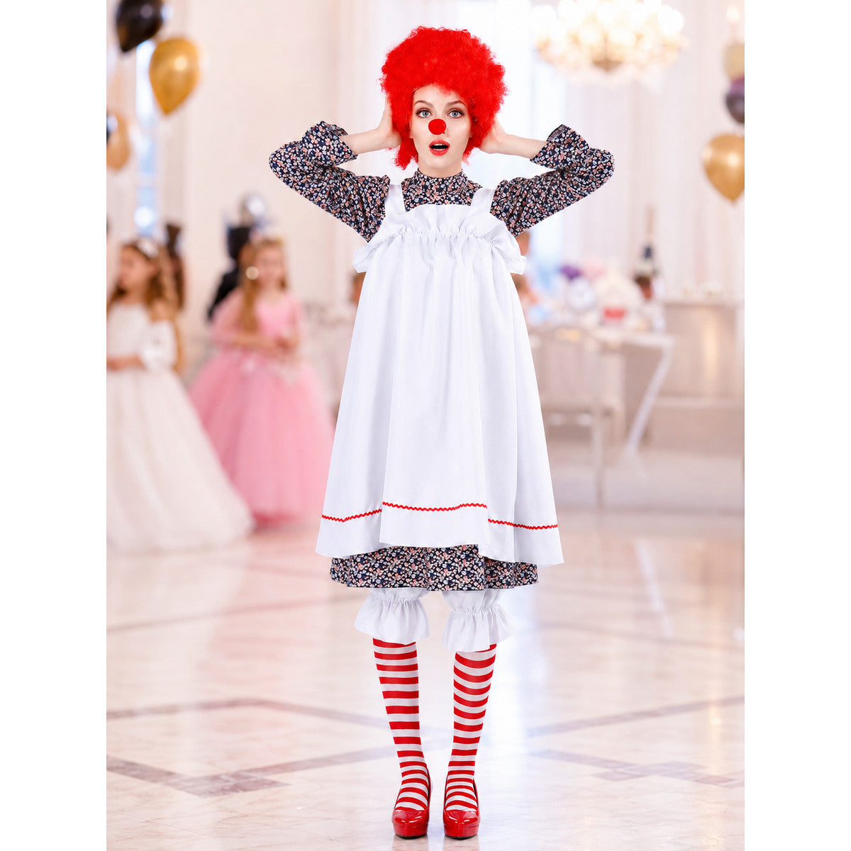 Circus-Style Clown Carnival Costume