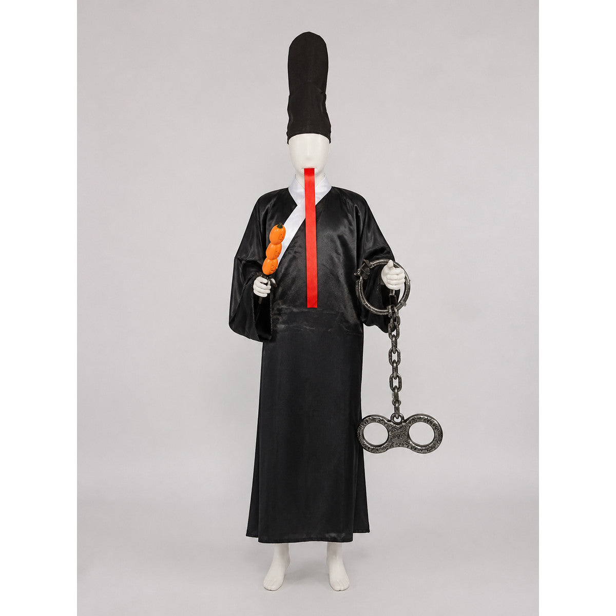 Black Zombie Costume with Robe and Top Hat Costume Headwear detail