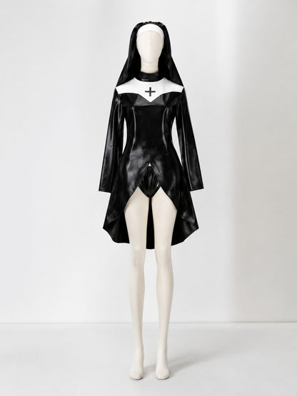 Gothic Costume with Headscarf and Shorts lifestyle view