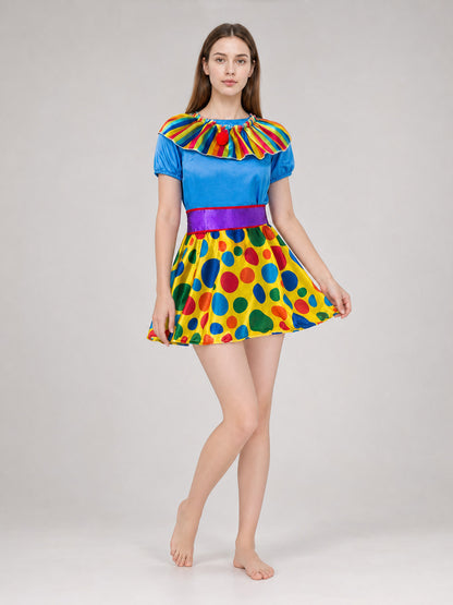 Clown Costume Dress with Hat