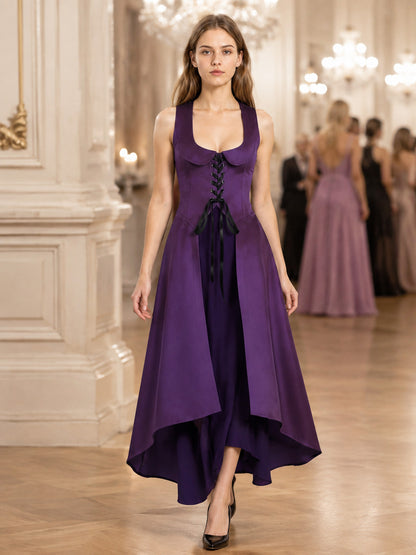 Purple Cosplay Dress with Black Lacing lifestyle view