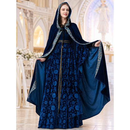 Queen cosplay costume with hood and cape lifestyle