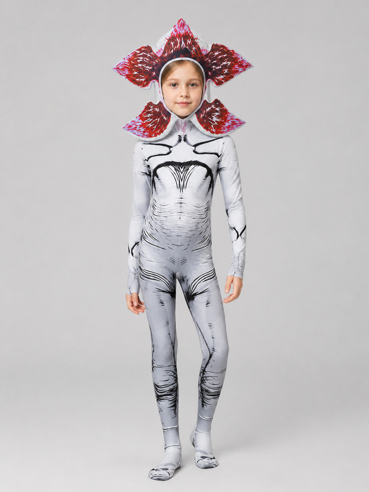 Carnivorous Plant Cosplay Costume Jumpsuit with Hood Costumes detail