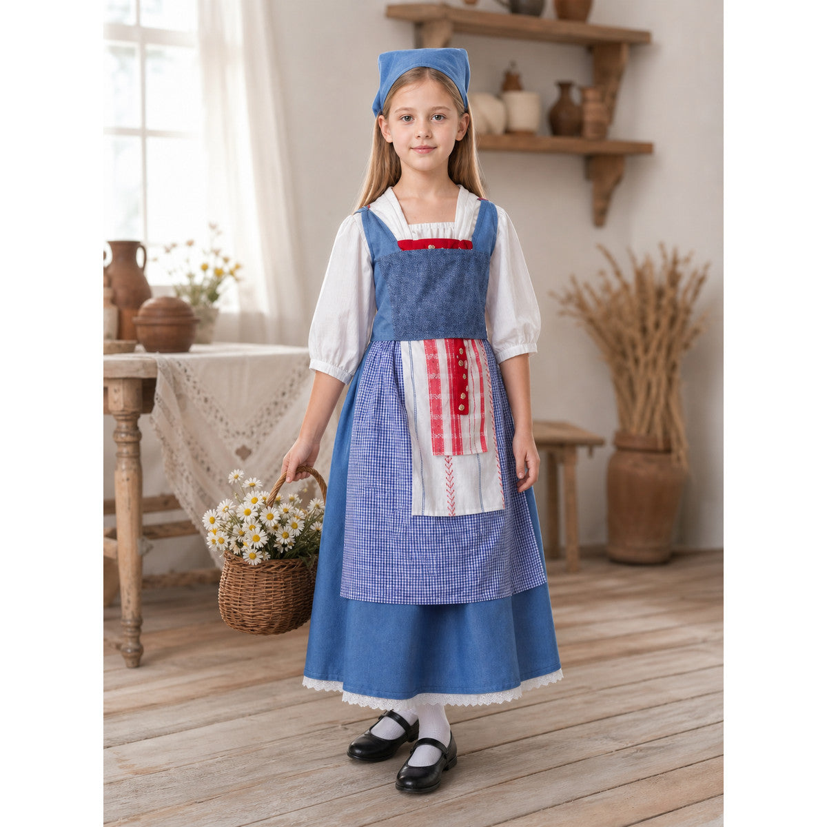Children's costume for a fairy-tale role, blue set lifestyle