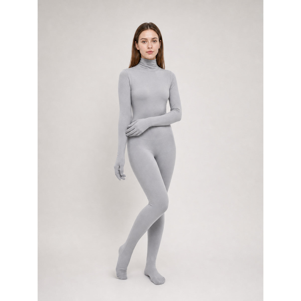 Gray One-Piece Invisibility Suit for Cosplay