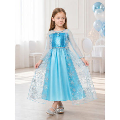 Halloween Carnival Dress with Sequins and Snowflakes