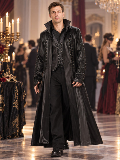 Black Vampire Costume: Cape, Vest, Pants