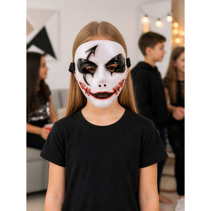 White Glowing Carnival Mask for Halloween and Cosplay lifestyle view