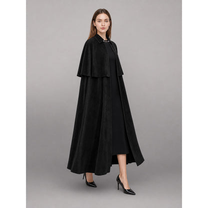 Black Gothic Costume Cloak with Collar lifestyle