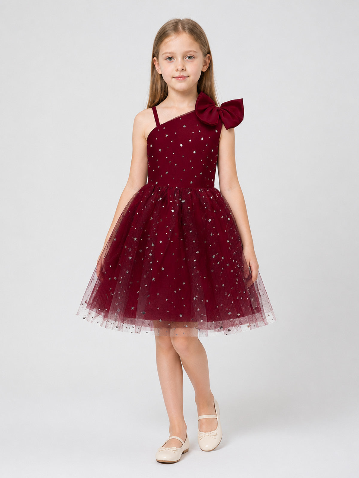 Princess Dress with a Tulle Skirt, Sequins, and Bow Costume Dresses detail