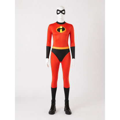 Kids' Red Black Superhero Jumpsuit with Yellow Belt, Halloween Costume main product view