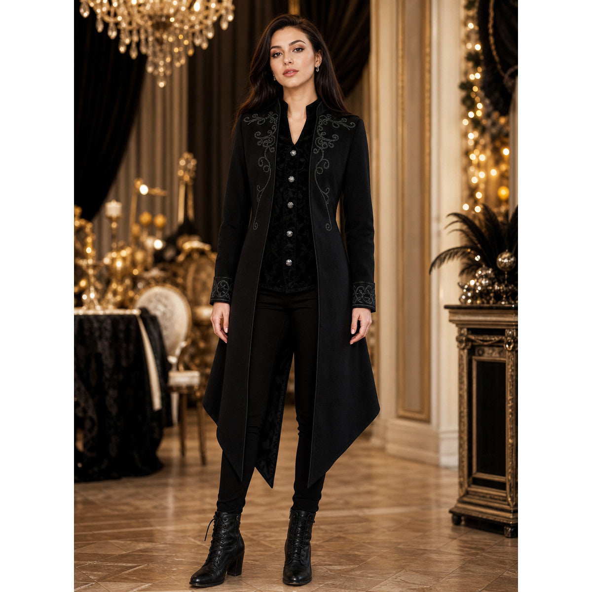 Carnival Gothic Frock Coat with Embroidery lifestyle