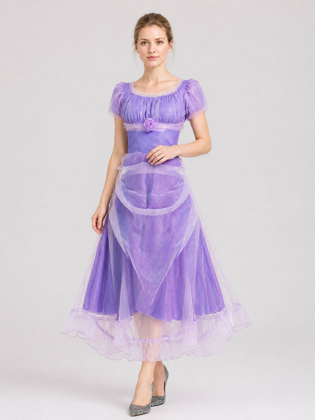 Nutcracker Princess Dress, Purple, Tiered Skirt, M-XL Costume Dresses detail