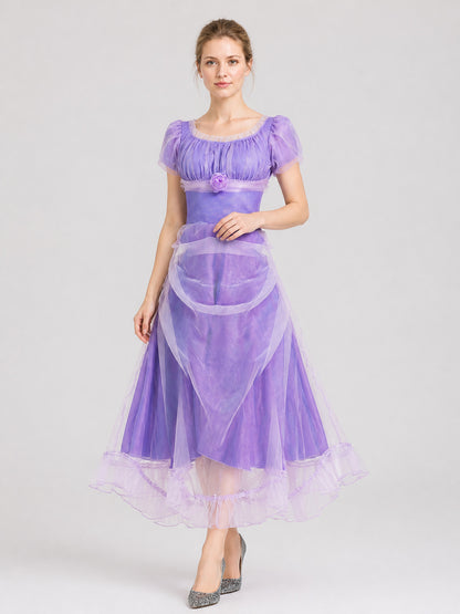 Nutcracker Princess Dress, Purple, Tiered Skirt, M-XL Costume Dresses detail