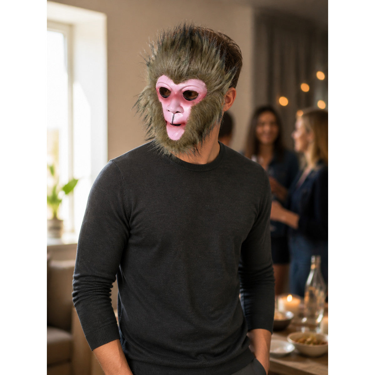 Halloween Monkey Carnival Mask lifestyle view