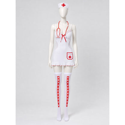 White Medical-Style Costume with a Red Cross