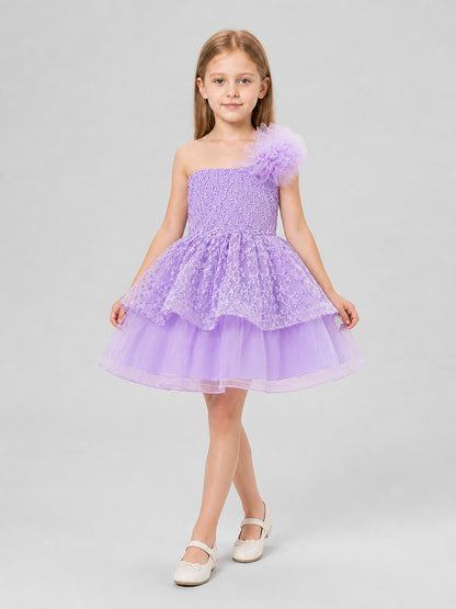 Full Dress with Floral Embroidery, Tulle, and Train Costume Dresses detail