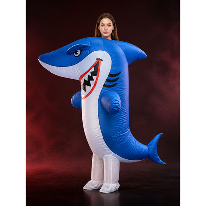 Inflatable Shark Costume for Adults, Halloween Party Cosplay Outfit with Fins main product view