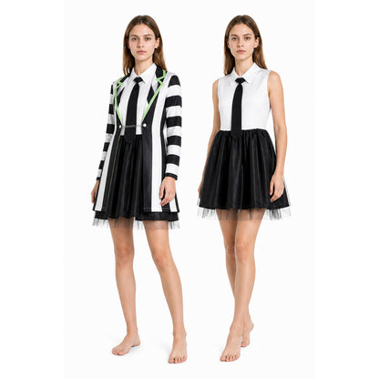 Striped Cosplay Costume, 2-Dress Set Costume Dresses detail
