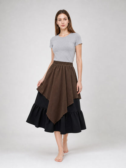 Layered Asymmetrical Boho Skirt