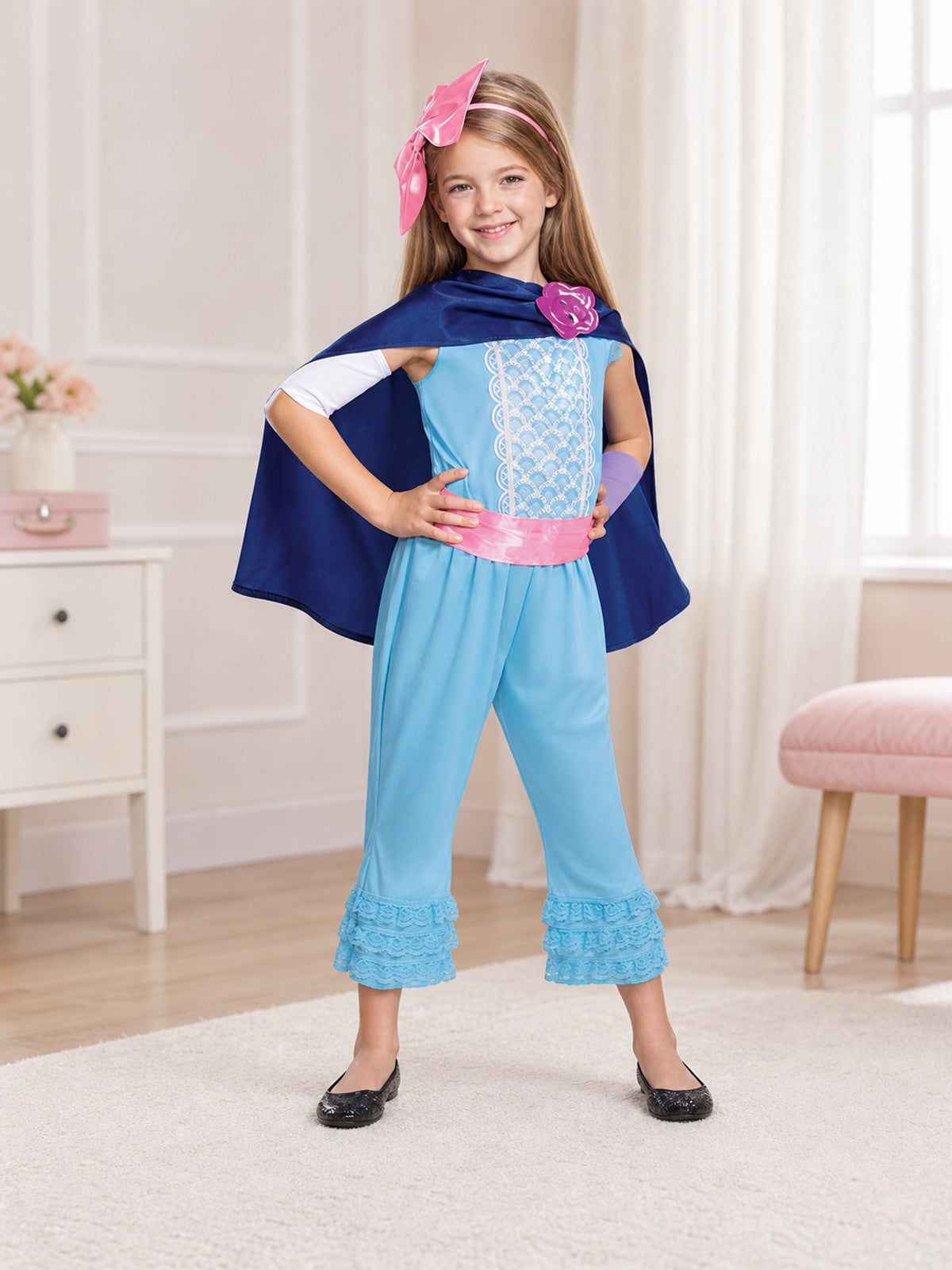 Bo Peep Costume: Jumpsuit and Cape