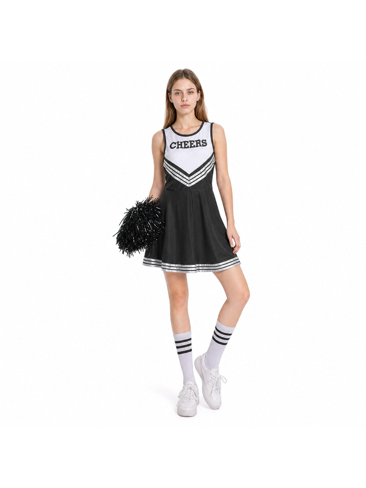 Cheerleading Dress with Pom-Pom and Knee-High Socks Costume Dresses detail