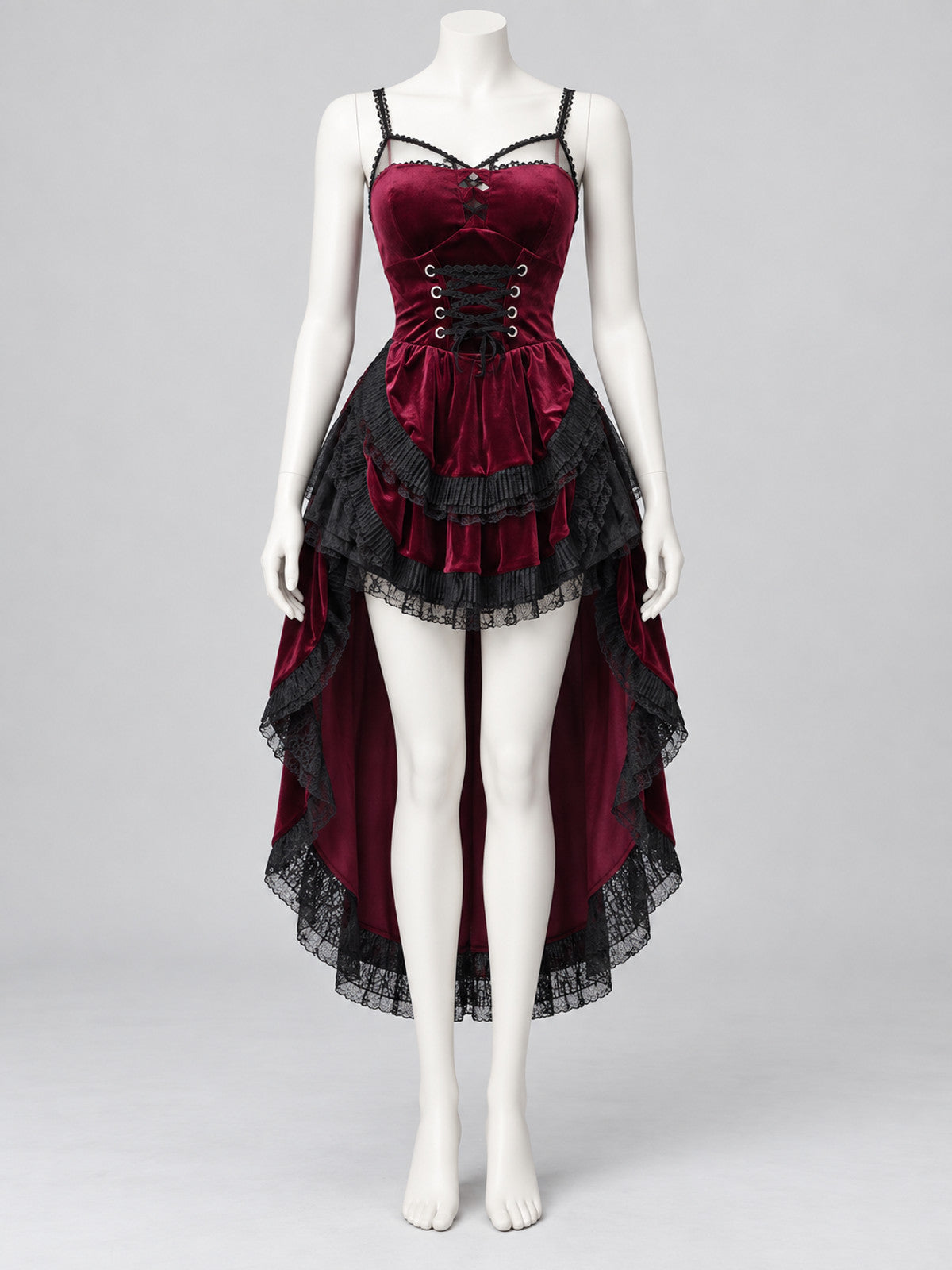 Gothic-Style Lace Carnival Dress