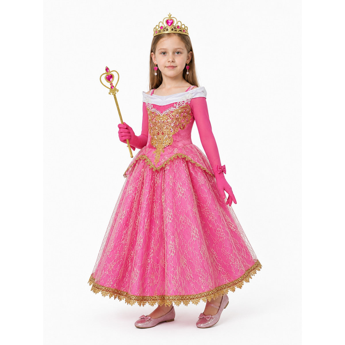 Princess Costume with Dress and Accessories for Halloween Costume Dresses detail