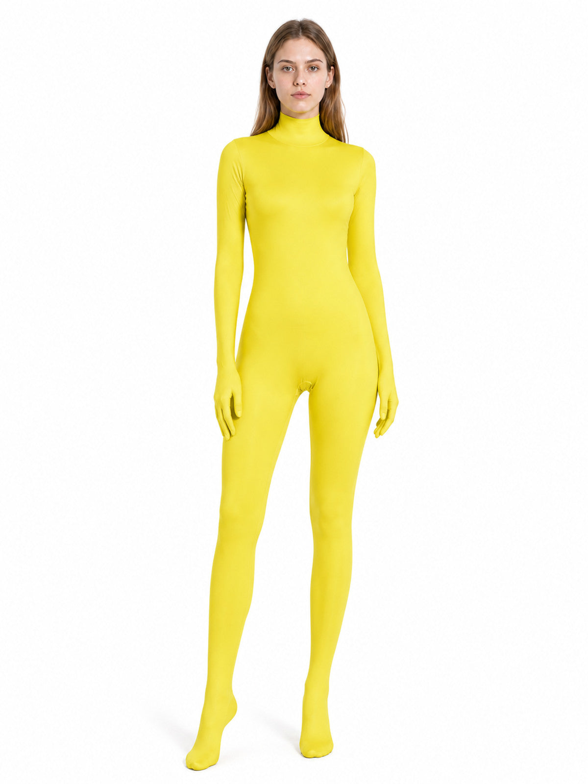 Yellow Zentai Bodysuit with Full Hood product detail