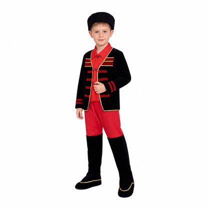 Russian Folk Costume for Boys with Hat and Boots Costume Headwear detail