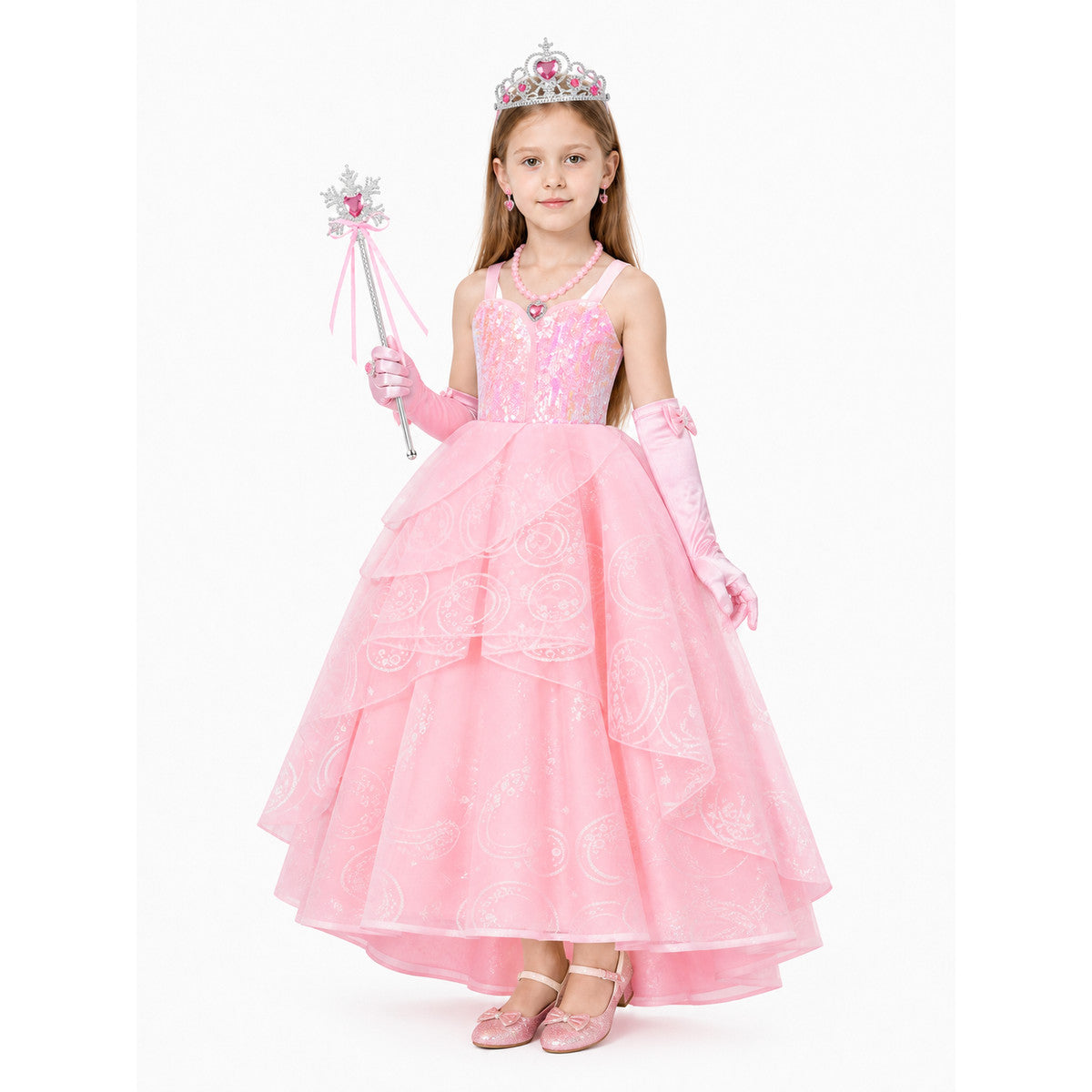 Pink Witch Costume with Sparkles and Accessories Costume Accessories detail