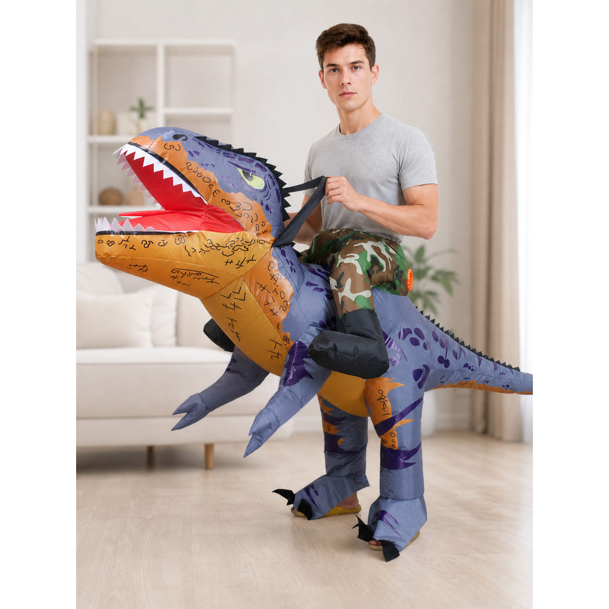 Inflatable Dinosaur Costume for Carnival and Parties lifestyle view