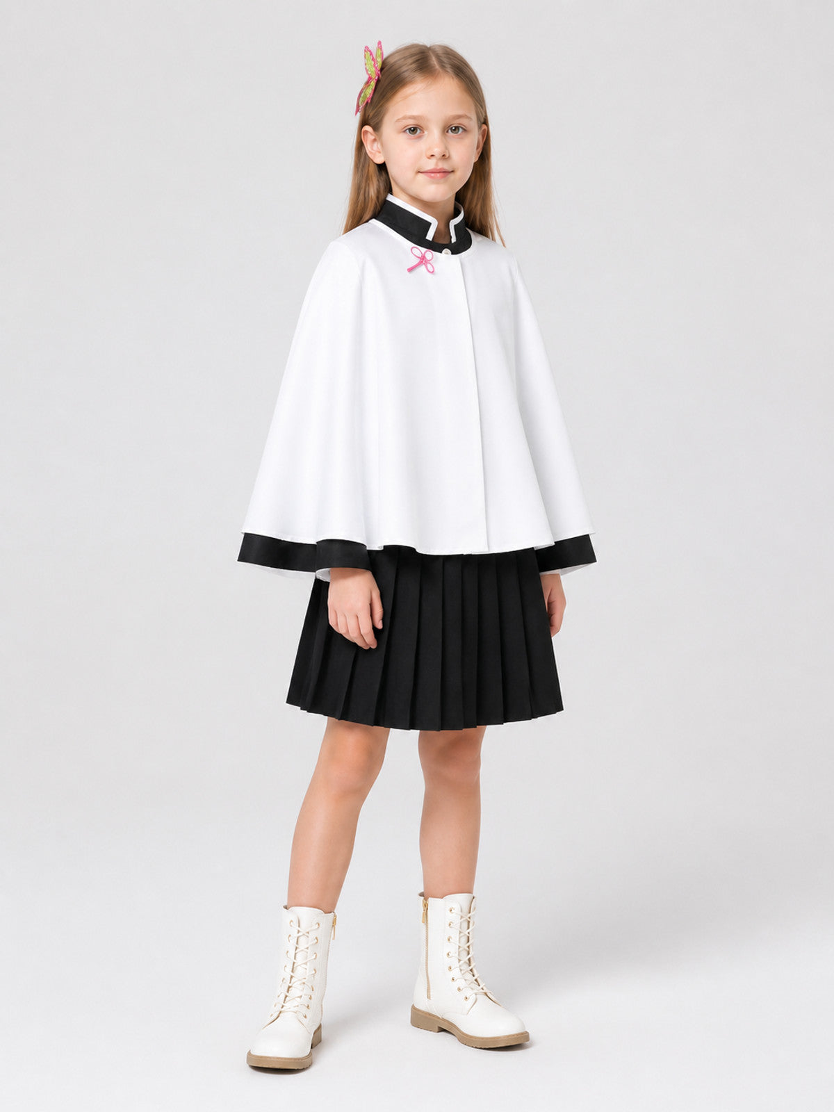 Shinobu Kocho Butterfly Cosplay Cape, Anime, with Headwear Costume Capes detail