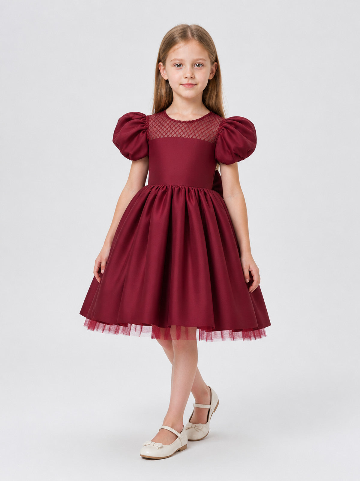 Princess Dress with Full Skirt and Puff Sleeves Costume Dresses detail