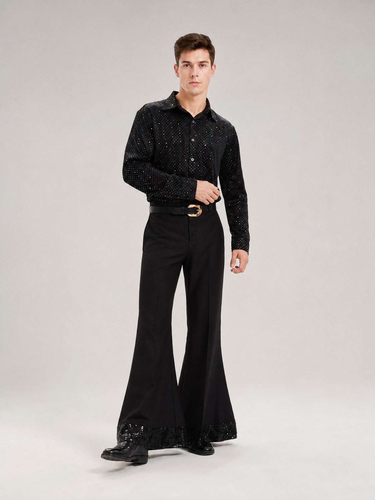 Retro 1970s Disco Costume with Shirt and Pants