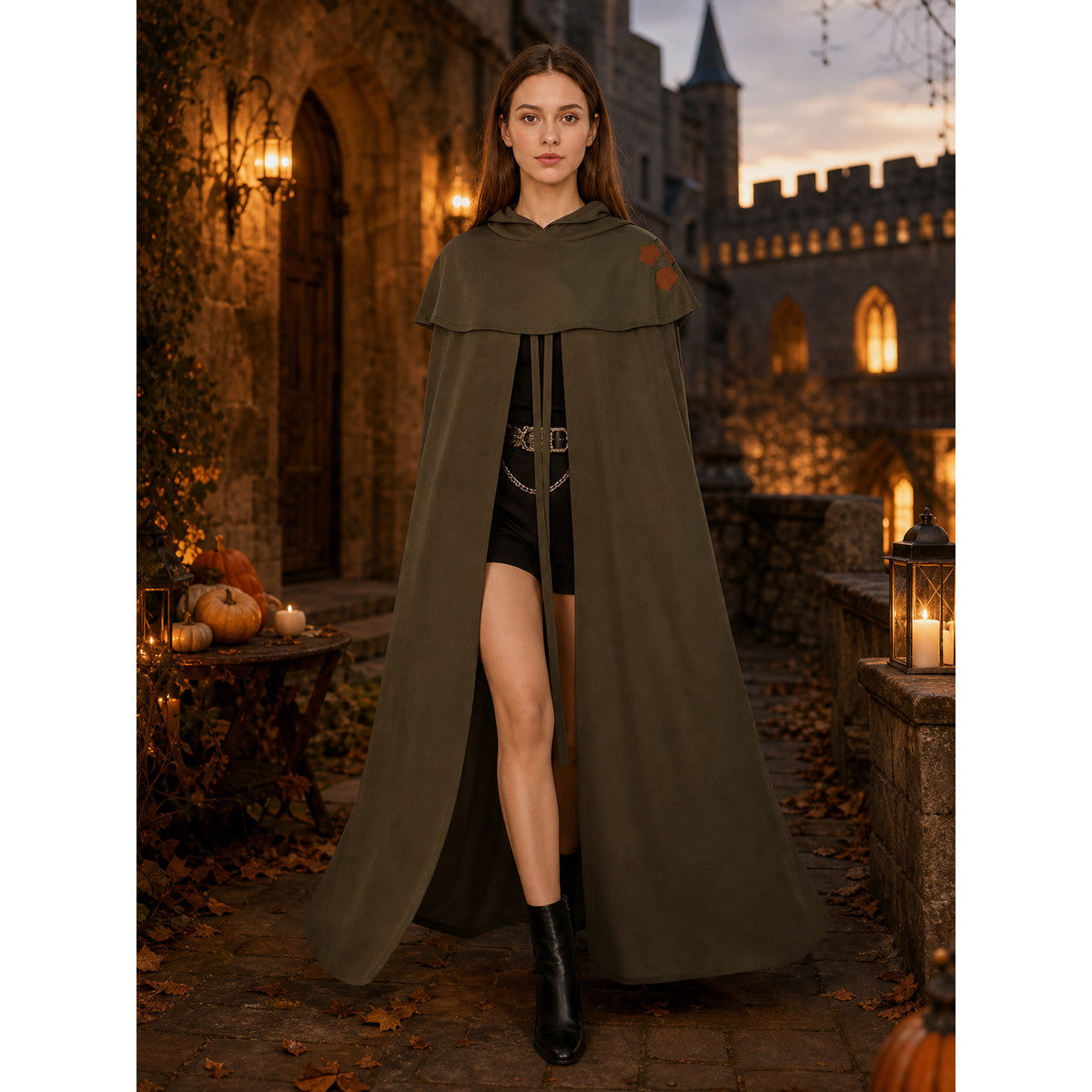 Medieval Hooded Elf Cloak for Cosplay