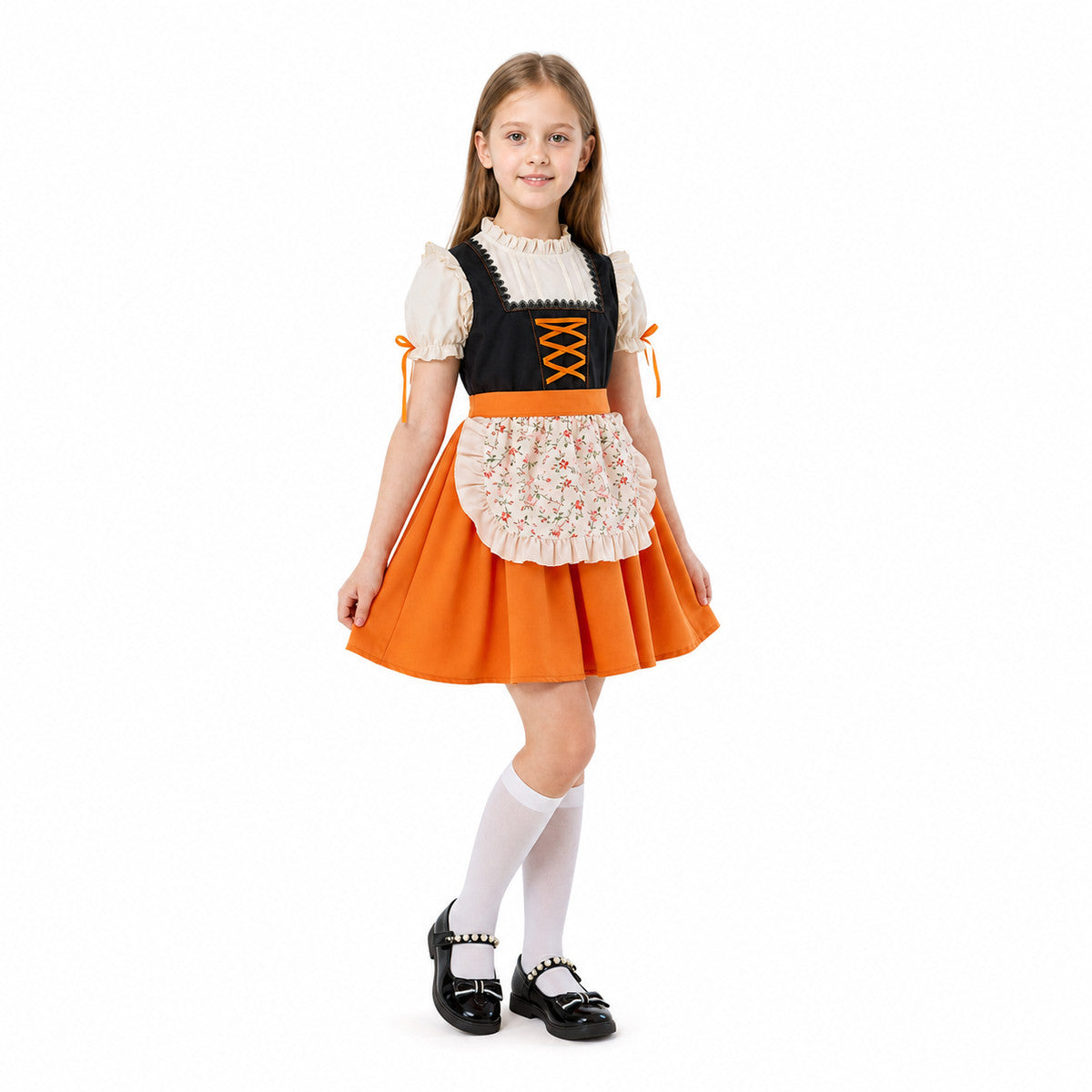Dirndl Dress Set with Apron and Headscarf